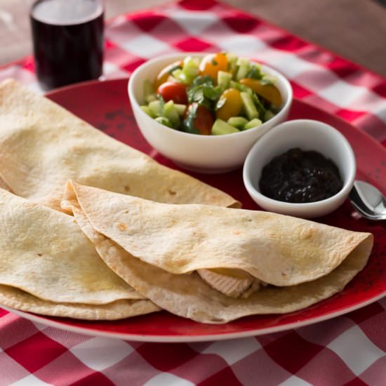 Brie Quesadilla With Jalapeño
