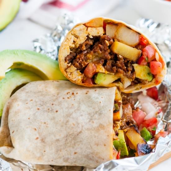 Epic Chorizo Breakfast Burrito