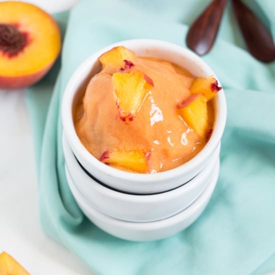 3 Ingredient Peach Rosé Sorbet