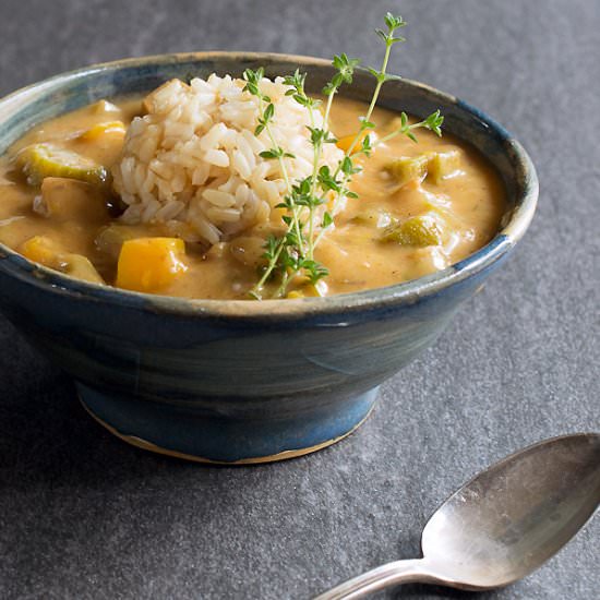 Vegan Butternut Squash Okra Gumbo