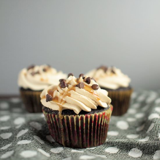 Salted Caramel Mocha Cupcakes