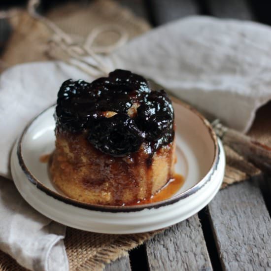 Prune upside down cake