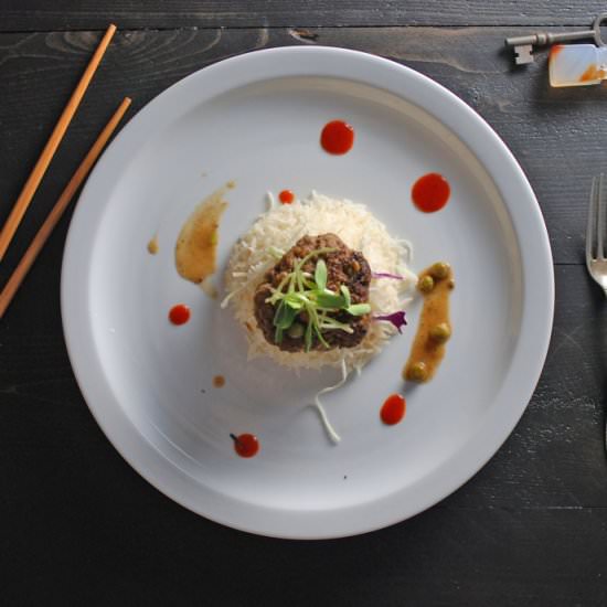 Thai Beef Patties with Rice
