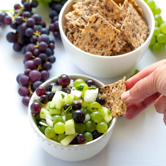 Grape Salsa with Lime and Cilantro