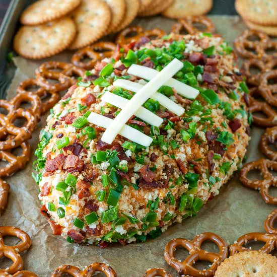 Jalapeno Popper Football Cheeseball