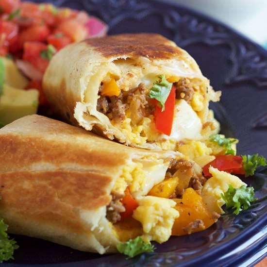 Freezer Breakfast Burritos