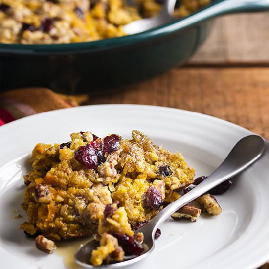 Pumpkin Pie Baked Oatmeal