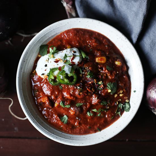 Sweet Potato Chorizo Chili