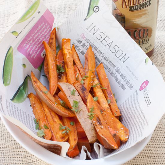 Apple Cider Sweet Potato Fries