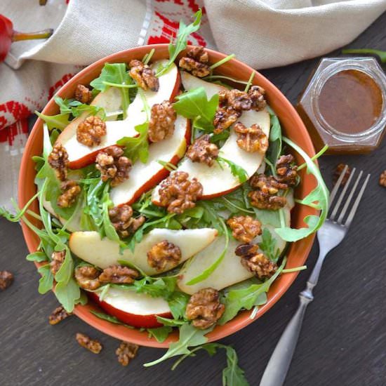 Pear Walnut Cinnamon Salad