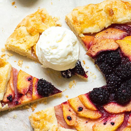 PEACH BLACKBERRY GALETTE