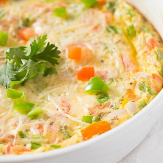 Easy Cheesy Baked Oregano Omelette
