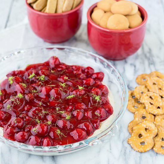 Cherry Cheesecake Dip with Lime