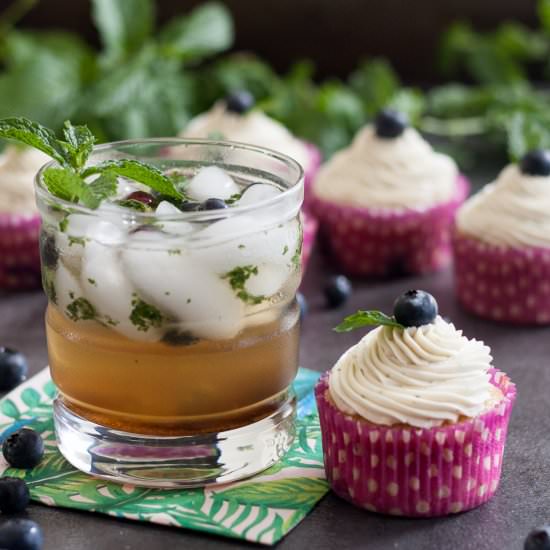 Blueberry Mojito Cupcakes