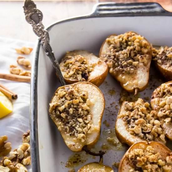 Baklava Stuffed Pears