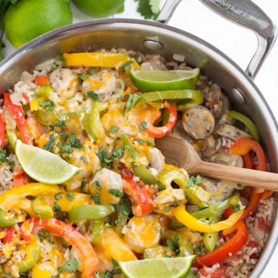 Skillet Fajita Chicken Sausage