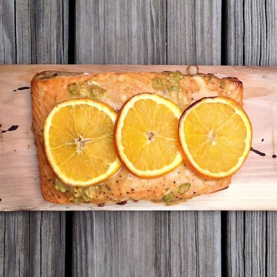 Salmon Orange Maple Mustard Glaze