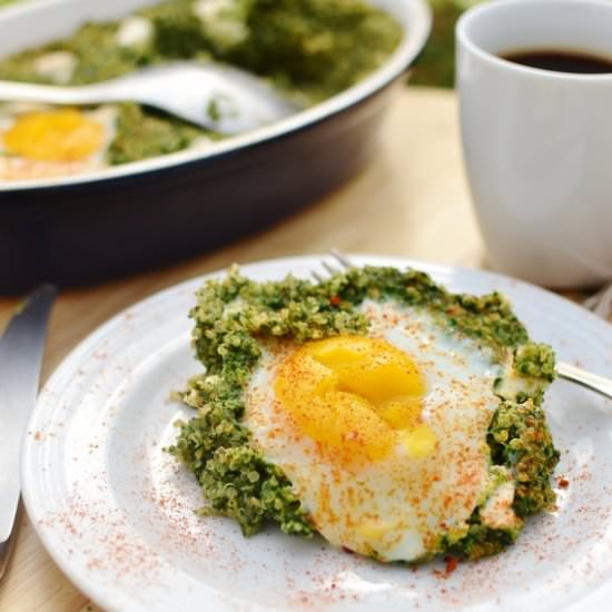 Egg, Spinach and Quinoa Breakfast