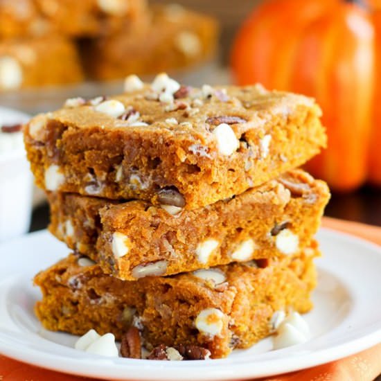 Pumpkin Blondies
