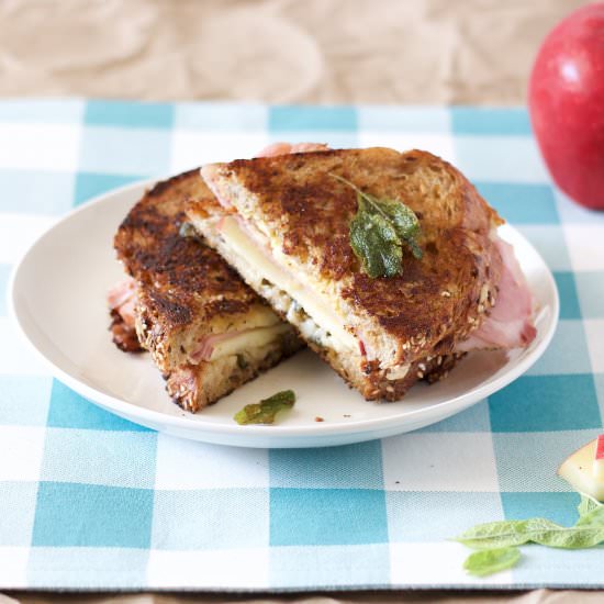Ham, Gruyere and Apple Panini