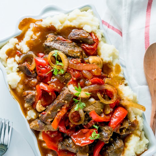 Crock Pot Pepper Steak