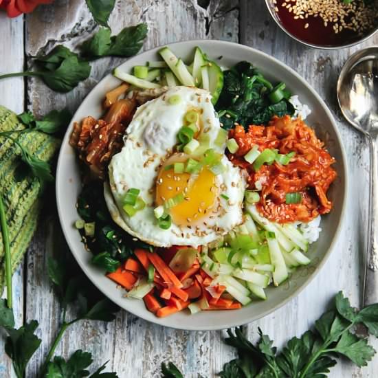Salmon Bibimbap— Korean Rice Bowl