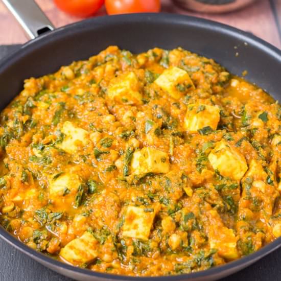 Paneer and Chickpea Curry