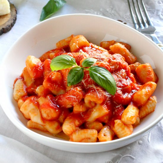 Potato Gnocchi with Tomato Sauce
