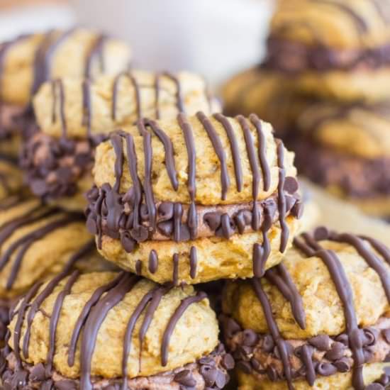 Pumpkin Nutella Whoopie Pies