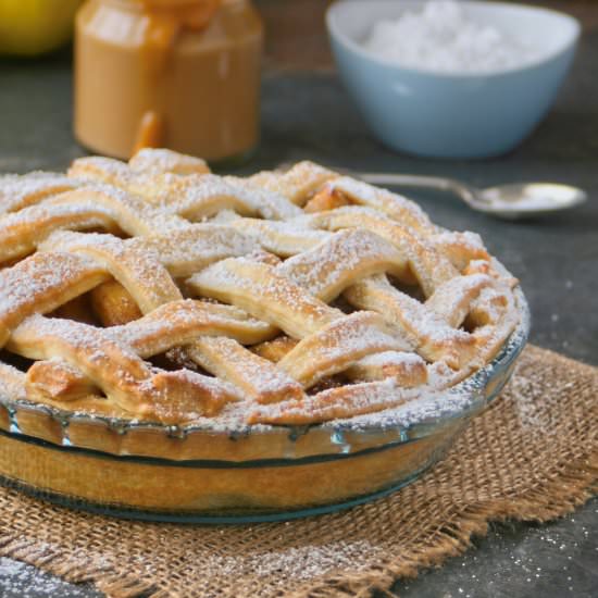 Apple Pie with Caramel Custard