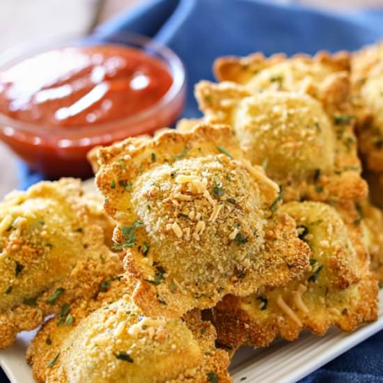 Crispy Baked Parmesan Ravioli