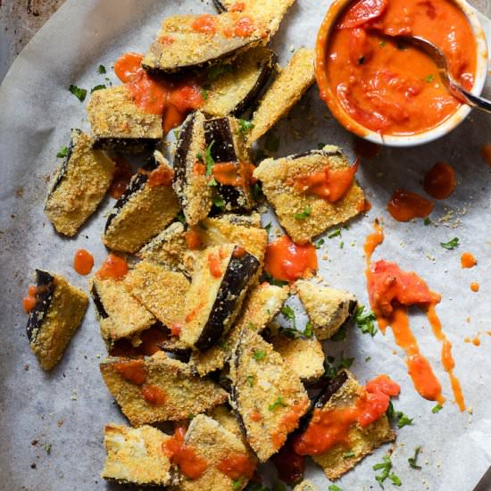 Crispy Cornmeal Crusted Eggplant