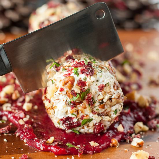 Cranberry Walnut Goat Cheese Log