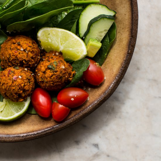 Baked Sundried Tomato Falafels