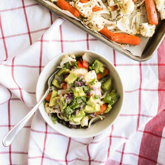 Roasted Vegetable Burrito Bowls