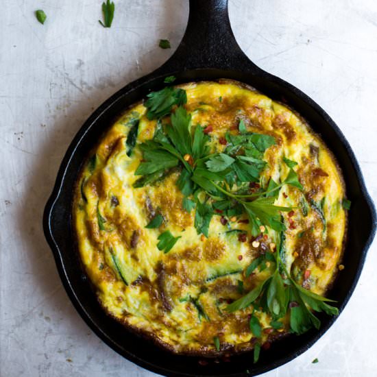 Mini Spicy Zucchini Frittata