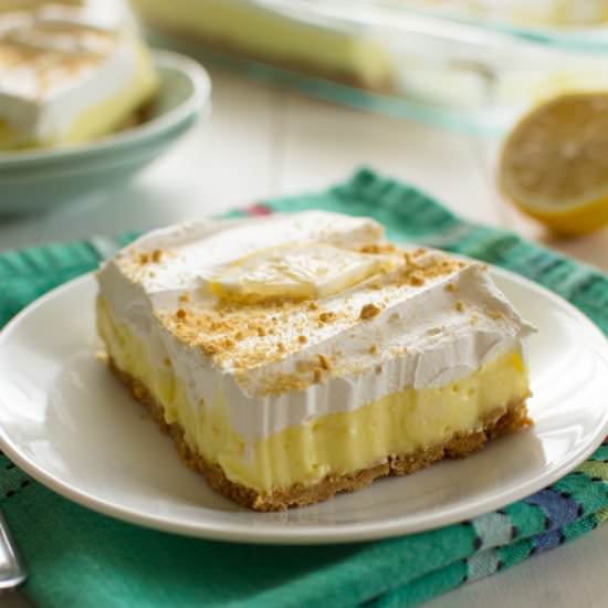 Lemon Cheesecake Pudding Dessert