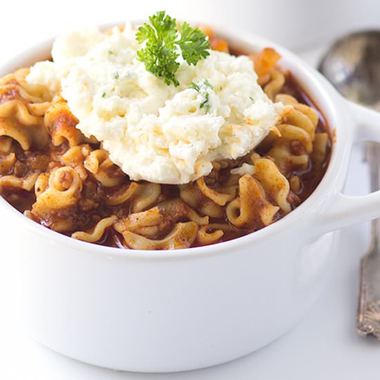 Spicy Lasagna Soup