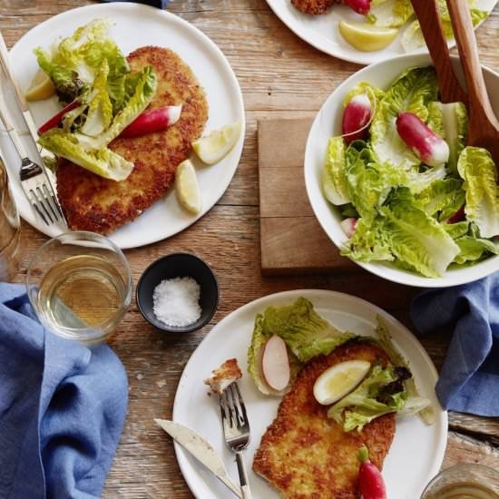 Crispy Cheesy Chicken Schnitzel
