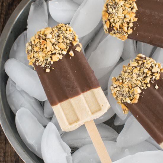 Peanut Butter Banana Popsicles