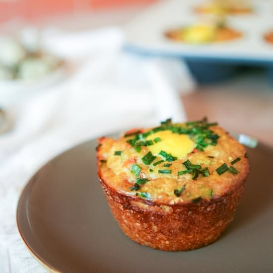 quail egg morning muffins