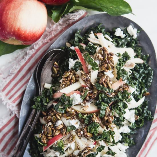 Autumn Apple Kale Salad