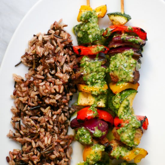 Steak Veggie Skewers