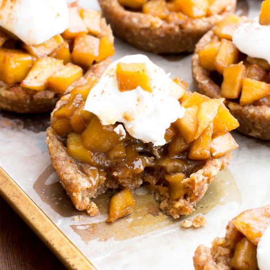 No Bake Caramel Apple Tartlets V+GF