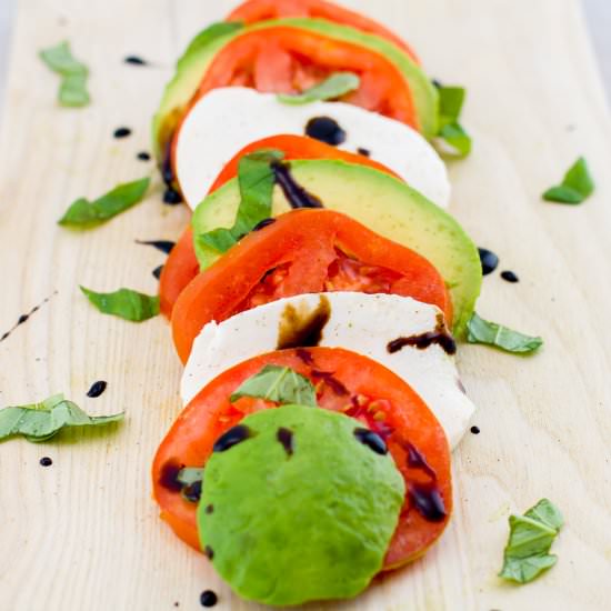 Avocado Caprese Salad with Balsamic
