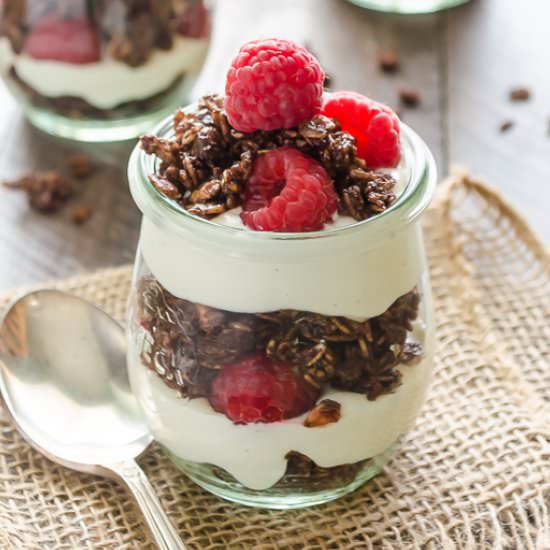 Choc Raspberry Cheesecake Parfaits