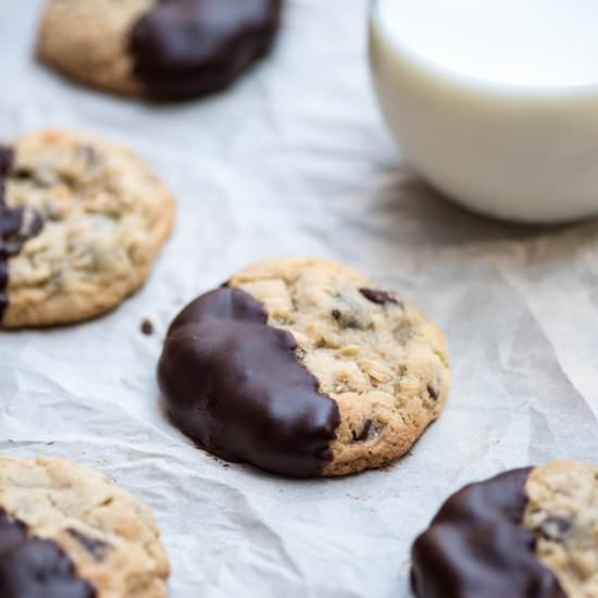 Chocolate Dipped Oatmeal Cookies