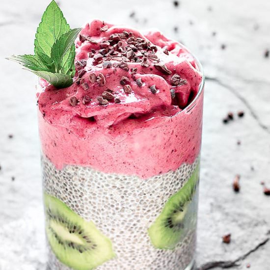 Vanilla Mixed Berry Chia Pudding