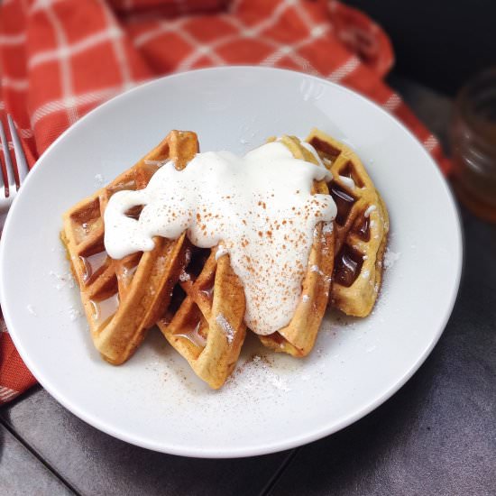 Cinnamon Pumpkin Waffles