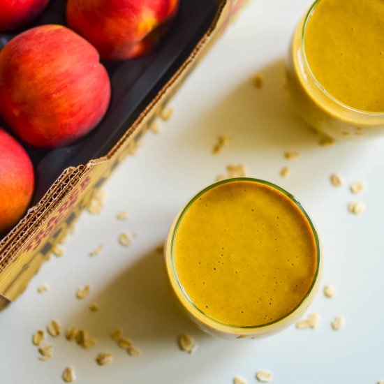 Peach Turmeric Oat Smoothie